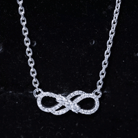 Certified Lab Grown Diamond Double Infinity Symbol Necklace
