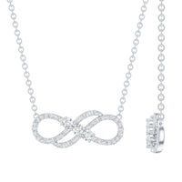 Certified Lab Grown Diamond Double Infinity Symbol Necklace
