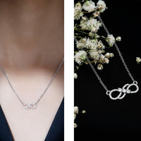Certified Lab Grown Diamond Double Infinity Symbol Necklace