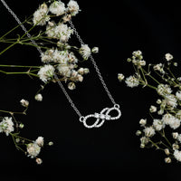 Certified Lab Grown Diamond Double Infinity Symbol Necklace