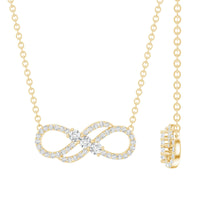 Certified Lab Grown Diamond Double Infinity Symbol Necklace