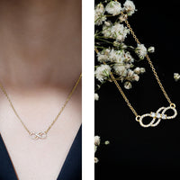 Certified Lab Grown Diamond Double Infinity Symbol Necklace