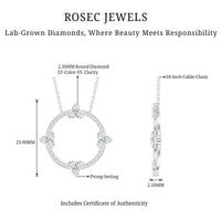 Certified Lab Grown Diamond Circle of Life Necklace