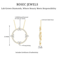 Certified Lab Grown Diamond Circle of Life Necklace