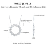 Lab Grown Diamond Designer Eternity Necklace