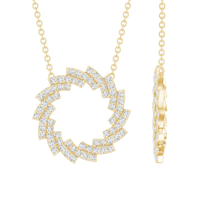 Lab grown diamond eternity pendant necklace by Rosec Jewels featuring sparkling diamonds in a sleek design.