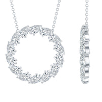 Certified Lab Pear Diamond Eternity Circle Necklace