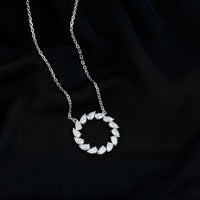 Certified Lab Pear Diamond Eternity Circle Necklace