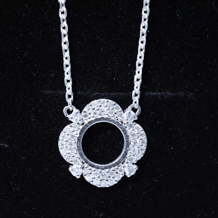 Yellow lab-grown diamond pendant necklace by Rosec Jewels featuring a nature-inspired design and elegant pendant charm.