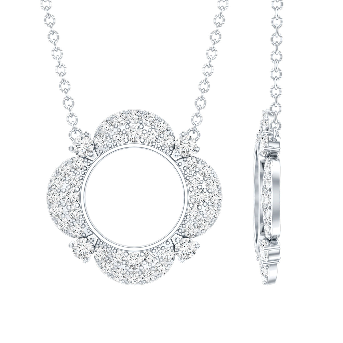 Certified Lab Grown Diamond Nature Inspired Necklace