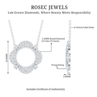 Certified Lab Grown Diamond Nature Inspired Necklace