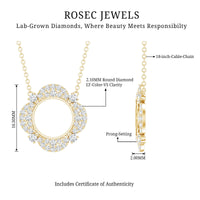 Certified Lab Grown Diamond Nature Inspired Necklace