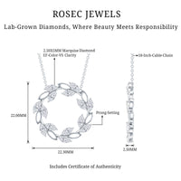Lab Grown Diamond Nature Inspired Circle Necklace