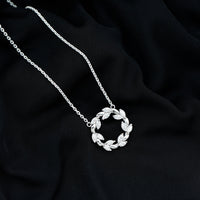 Lab Grown Diamond Nature Inspired Circle Necklace