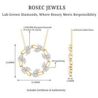 Lab Grown Diamond Nature Inspired Circle Necklace
