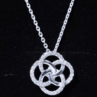 Certified Lab Grown Diamond Interlocking Circle Necklace