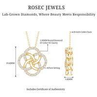 Certified Lab Grown Diamond Interlocking Circle Necklace