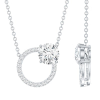 Certified Lab 6 MM Diamond Circle Of Life Necklace
