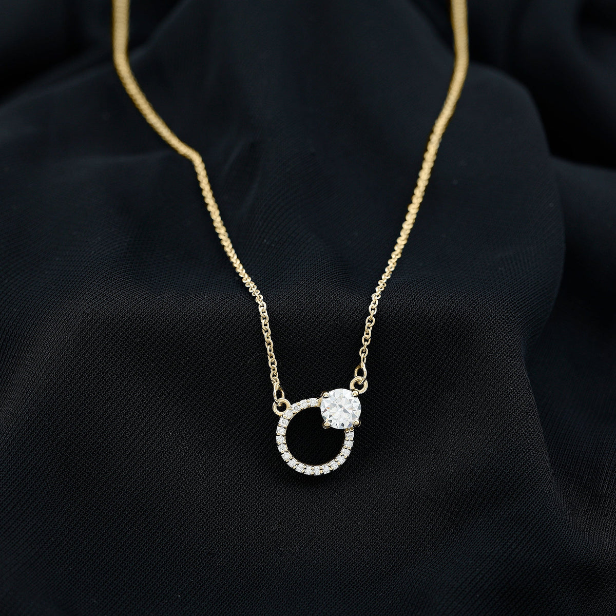Certified Lab 6 MM Diamond Circle Of Life Necklace