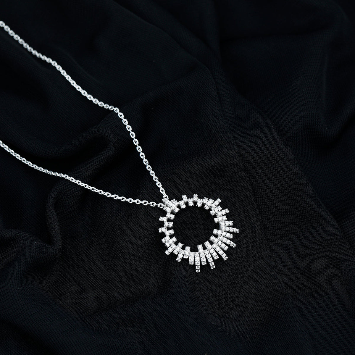 Certified Pave Set Lab Grown Diamond Eternity Necklace