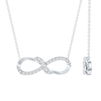 Lab Grown Diamond Infinity Knot Necklace with Accent