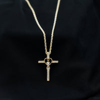 Certified Lab Grown Diamond Cross Heart Necklace