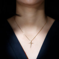 Certified Lab Grown Diamond Cross Heart Necklace