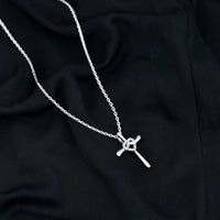 Certified Lab Grown Diamond Catholic Cross Heart Necklace