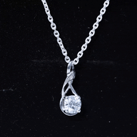 Certified Lab 6 MM Round Diamond Infinity Pendant Necklace