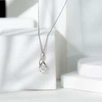 Certified Lab 6 MM Round Diamond Infinity Pendant Necklace