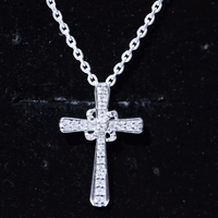 Lab Grown Diamond Catholic Cross Necklace