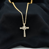 Lab Grown Diamond Catholic Cross Necklace