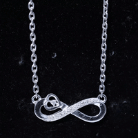 Certified Lab Grown Diamond Infinity Heart Necklace
