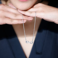 Certified Lab Grown Diamond Infinity Heart Necklace