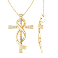 Certified Lab Grown Diamond Accent Cross Infinity Necklace