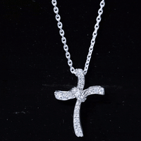 Certified Lab Grown Diamond Catholic Cross Pendant