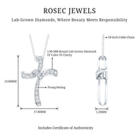 Certified Lab Grown Diamond Catholic Cross Pendant