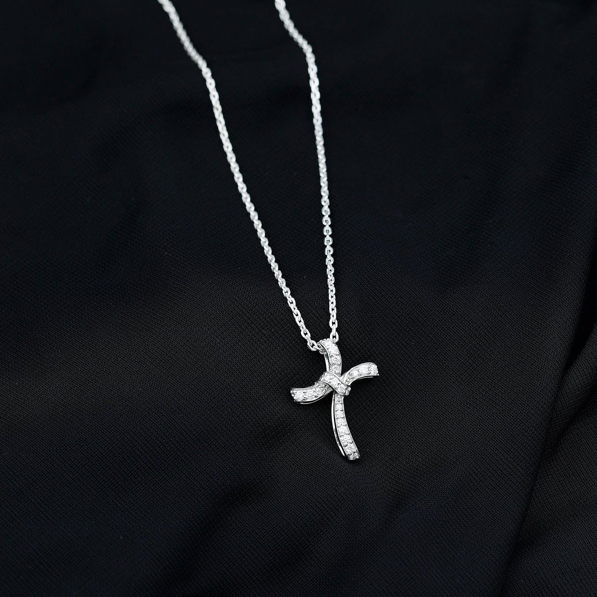 Certified Lab Grown Diamond Catholic Cross Pendant