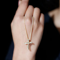 Certified Lab Grown Diamond Catholic Cross Pendant