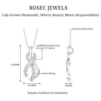Certified Lab Grown Diamond Infinity Loop Necklace