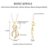 Certified Lab Grown Diamond Infinity Loop Necklace