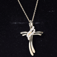 Lab Grown Diamond Designer Catholic Cross Necklace