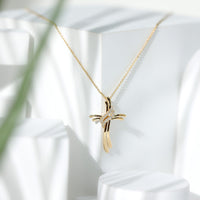 Lab Grown Diamond Designer Catholic Cross Necklace