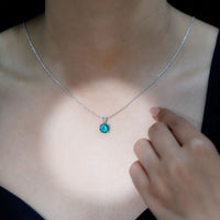 AAAA Quality 2 Carat Lab Grown Emerald Pendant Necklace with Chain