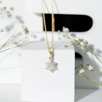 Certified Round Cut Moissanite Snowflakes Necklace for Women