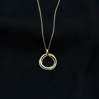 Rosec Jewels certified diamond eternity circle pendant necklace for women, featuring sparkling diamond accents on a delicate chain.