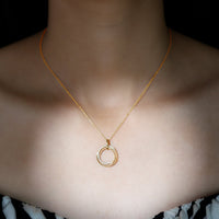 Rosec Jewels certified diamond eternity circle pendant necklace for women, featuring sparkling diamond accents and a delicate chain.