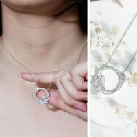 Marquise and round cut moissanite leaf pendant necklace with elegant design, featuring sparkling stones from Rosec Jewels.