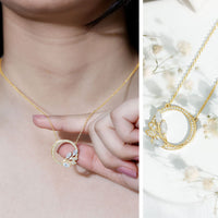 Marquise and round cut moissanite leaf pendant necklace from Rosec Jewels featuring sparkling gemstones and intricate leaf design.