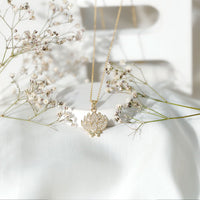 Diamond Designer Lotus Flower Necklace